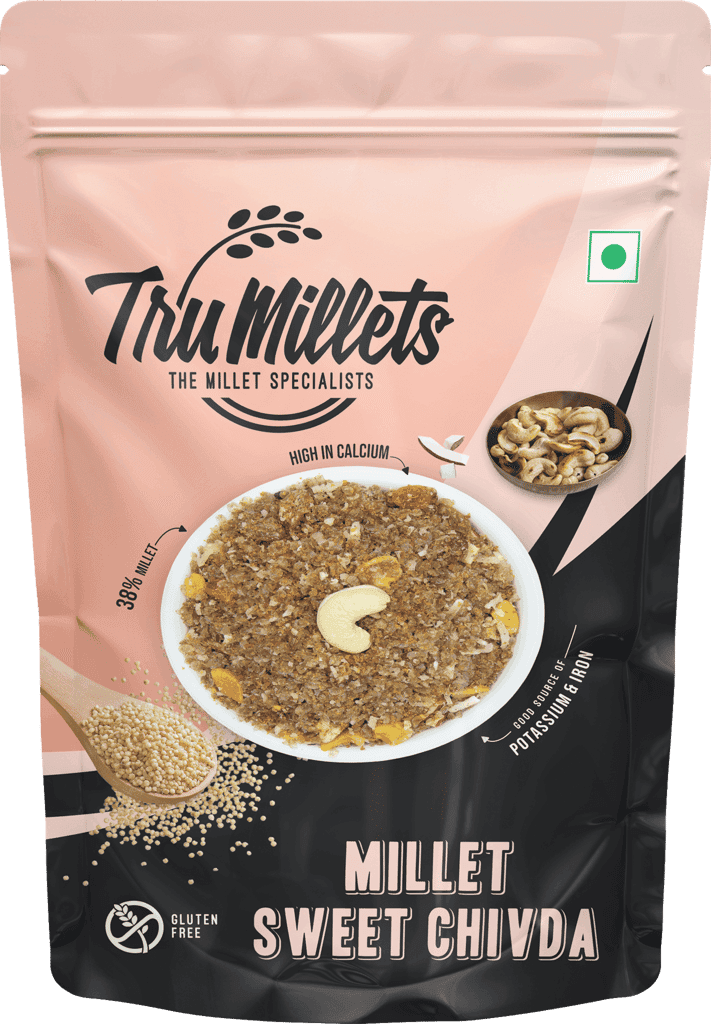 Trumillets Ready to Eat Khara Chivda 125g, Sweet Chivda, Millet Bites 125g and Murukku Sticks 125g view 3