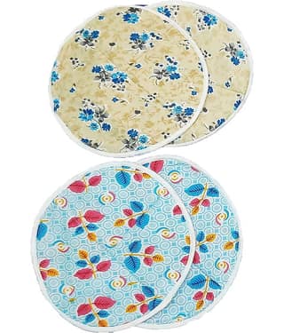 4 Pieces Roti Cover/Chapati Cover/Roti Rumals (Multicolour)