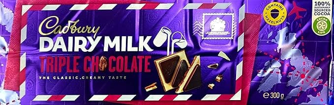 Cadbury Dairy Milk - Triple Chocolate Imported, Classic, Creamy Taste, 300 g