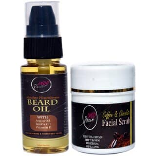 INDOPOWER ADd2567-ABSOLUTE NOURISHMENT BEARD OIL 30ml. + COFFEE & CHOCOLATE FACIAL SCRUB 100g.