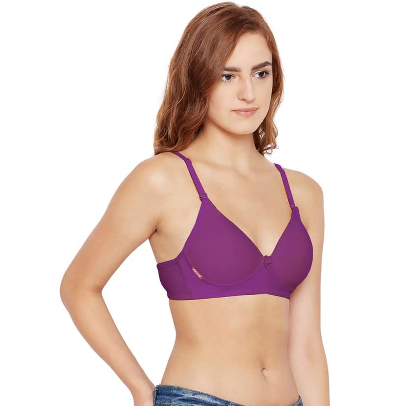 Bodycare Women Cotton Spandex Full Coverage Padded Pushup Bra Bra 6566-WINE view 4