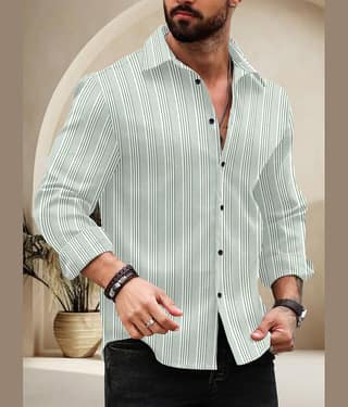 Nofilter Cotton Blend Regular Fit Striped Full Sleeves Men's Casual Shirt - Purple ( Pack of 1 )