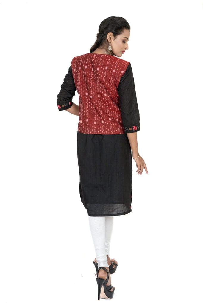 GHL � GUENDICHA HAAT LLP Sambalpuri Certified Handloom Women's Pure Cotton Jacket view 4