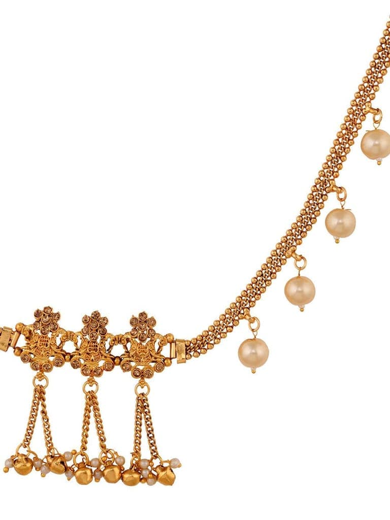 Gold Plated Kemp stone studded Pearl Beaded Kamarbandh view 6