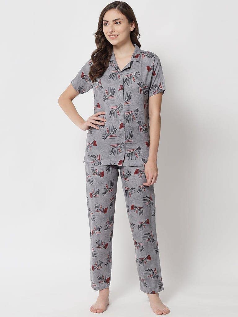 Klamotten Women's Printed Rayon Nightsuit N75Z0 view 3