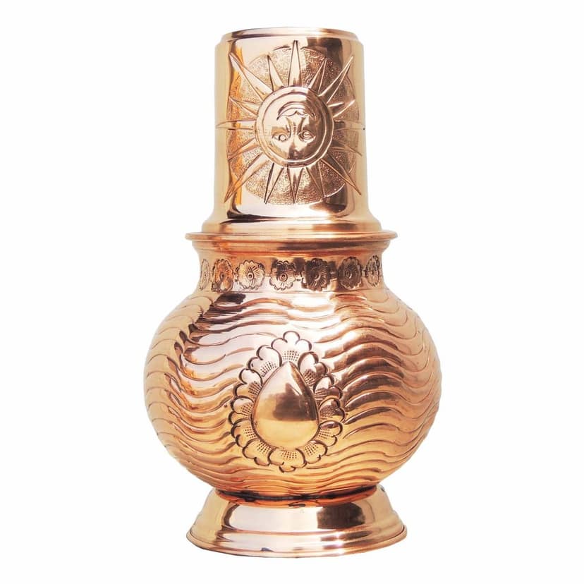 Copper Lota With Glass (BCMAS103 C) view 2