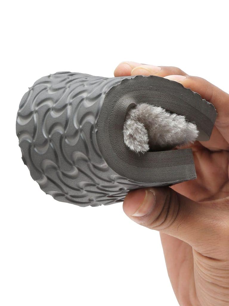 ONYC SuperComfy Kids Slippers for Girls - Grey Fur Sliders view 8