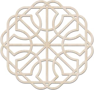 Haoser Mandala Wooden Wall Art, Whirl Look Lattice Abstarct Geometric, Birch Wood Plywood Rustic Wall Art Accent for Hallway Bedroom Living Room Cafes and Offices (Mandala Design-16_30CM)