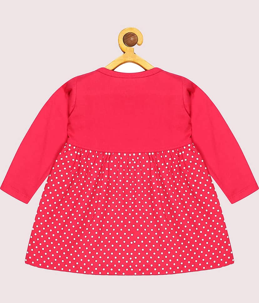 Babeezworld Pack of 1 Baby Girls Cotton Frock ( Pink )