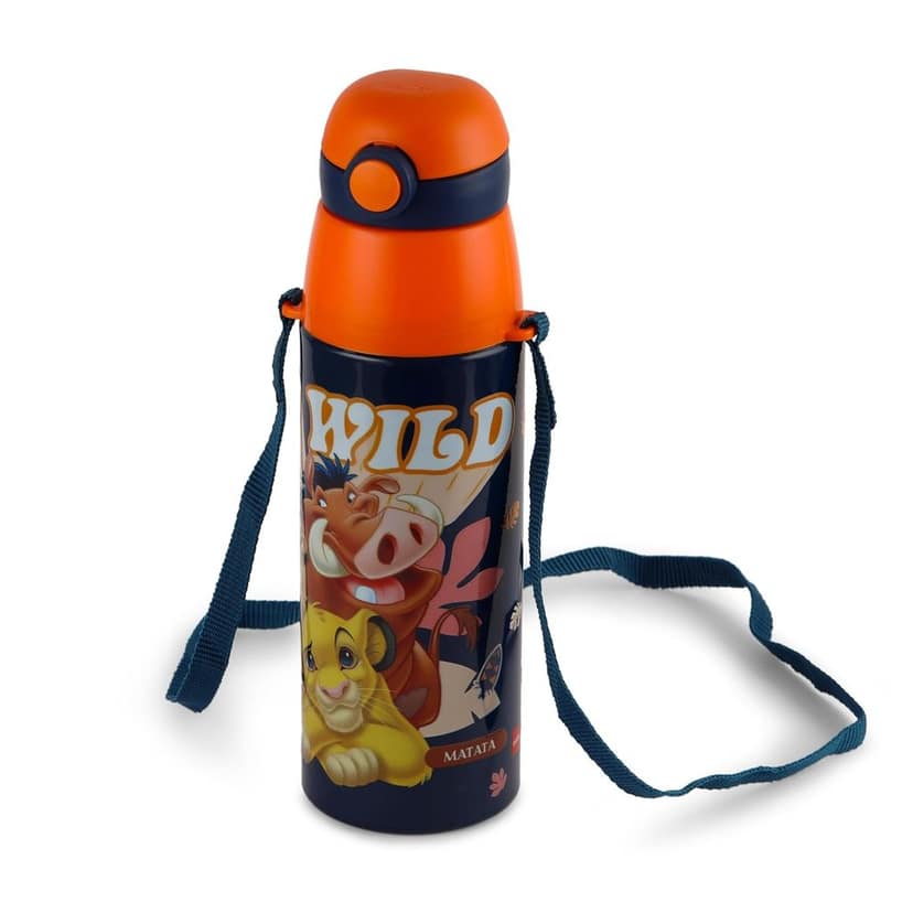 CELLO Kidzbee Series Orb 400 Inner Steel Insulated Water Bottle, 380ml| 3D Touch & Feel Mickey Family Design | Leakproof Flip Top Spout, Easy to Carry | Cold Water Bottle for Kids School