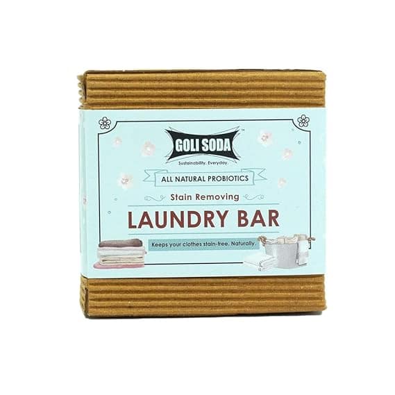Goli Soda All Natural Probiotics Stain Removing Laundry Bar - 90 Gms (Pack Of 2)
