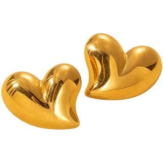 Kimti 18k Gold Plated Classic Charm Earrings