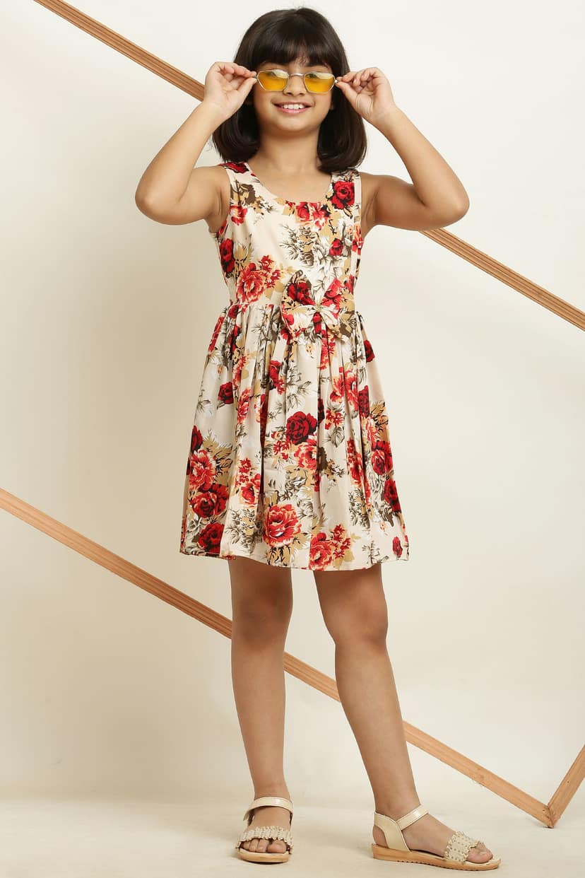 Tinkle Classy Cream Frock & Dress For Girls. view 3