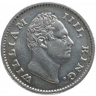 Rupees 1835 - William Iiii East India Company Rare Silver Plated Coin view 2
