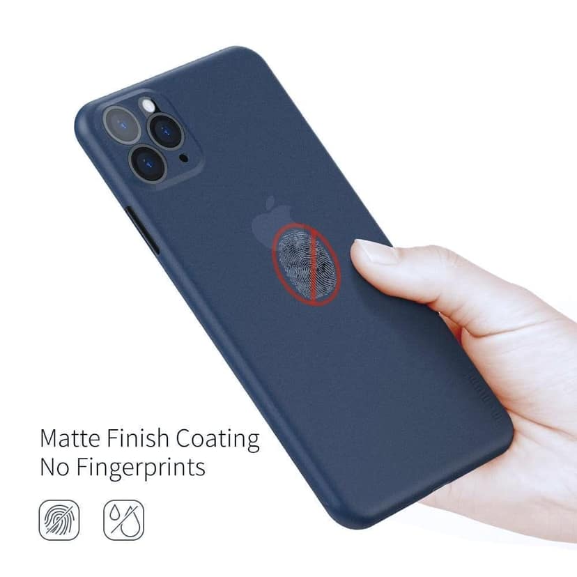 Memumi Slim Series Ultra Thin Back Cover for Apple iPhone 11 Pro Max 0.3 mm Thin, Trans-Blue-(6.5") view 5