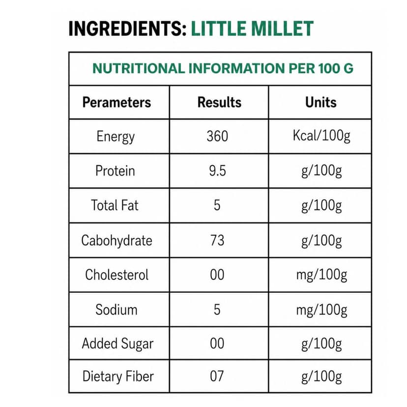 Millet Yard Little Millet shreeanna 500 gram view 3