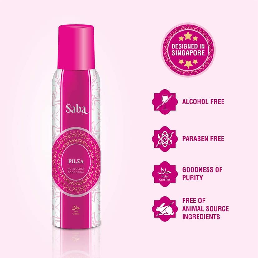 SABA Deodorant No Alcohol Body Spray- 150ml view 5