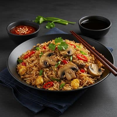 Mushroom Schezwan Fried Rice