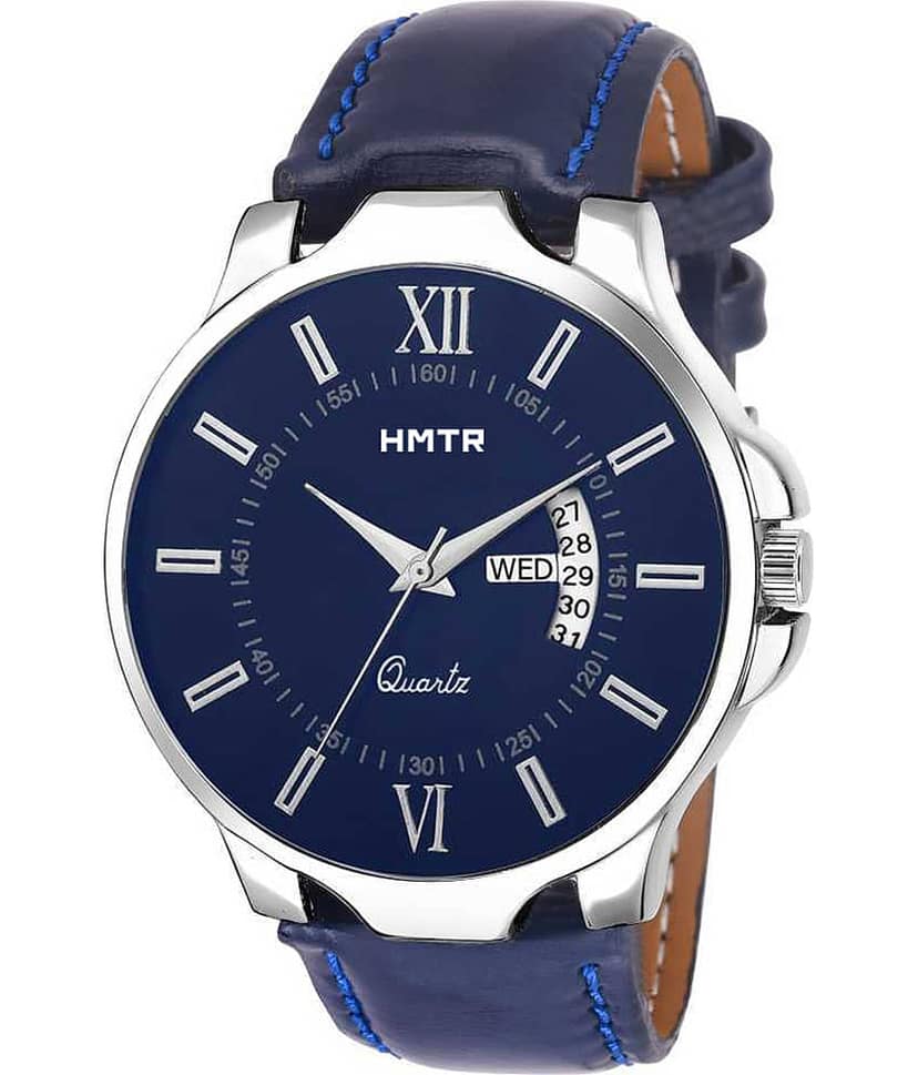 HMTr Blue Leather Analog Men's Watch