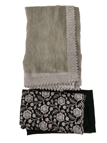 Green Georgette Embroidered Party Wear Palazzo Suit With Dupatta