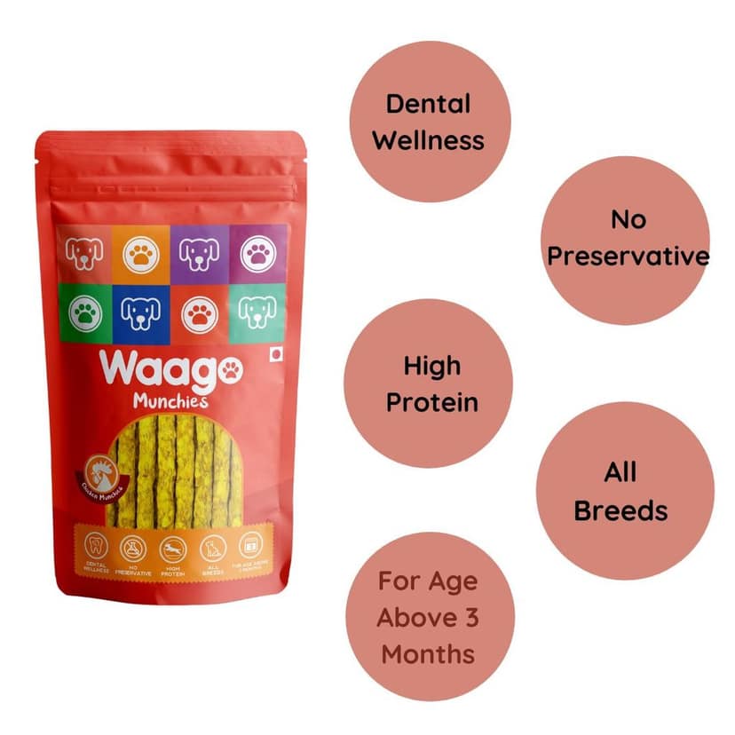 Waago Dog Chew Chicken Munchies 300 gm view 4