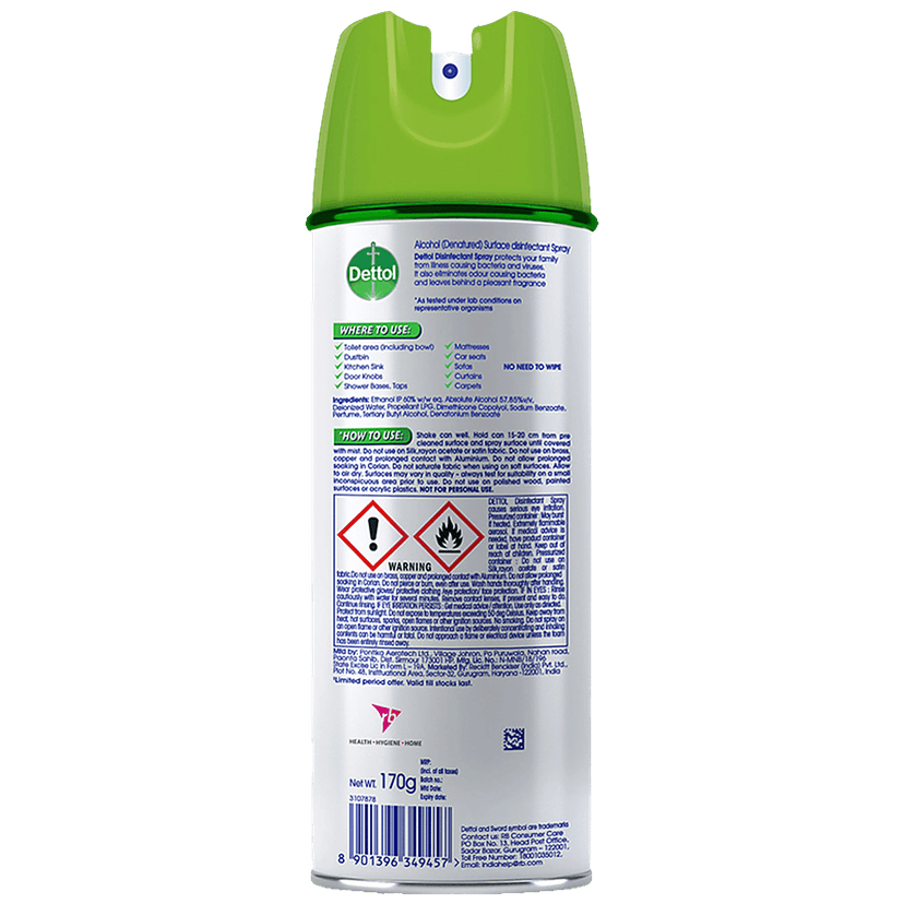 Dettol Surface Disinfectant Sanitizer Spray - Kills Germs & Bacteria, Original Pine, 225 Ml view 2