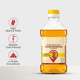 Rajasthani Kachi Ghani Yellow Mustard Oil - Wood Pressed 1l