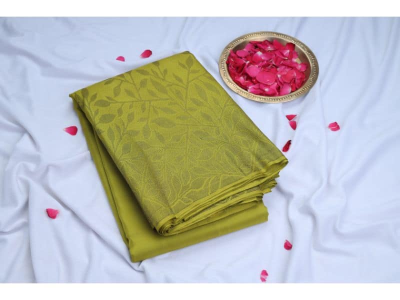 Yellow Green Handloom Kanchipuram Silk Pattu Saree