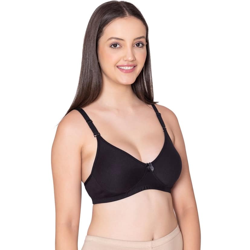 Bodycare polycotton wirefree convertible straps moulded cup non padded bra-6594B view 3