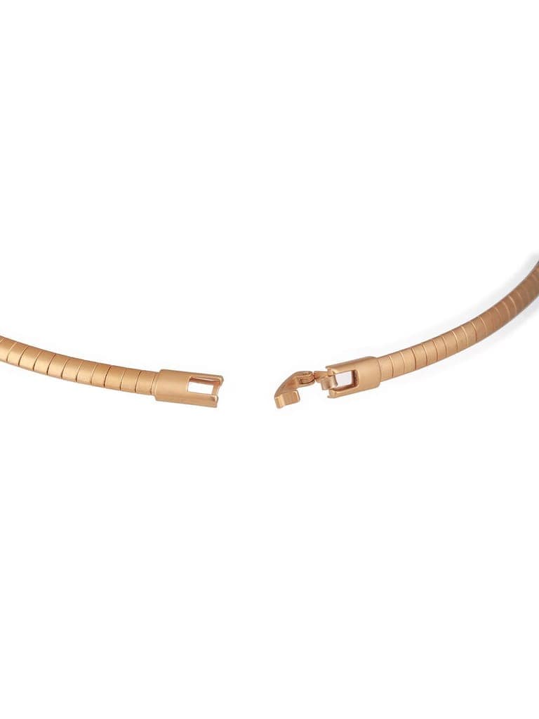 Anti-Tarnish Matt Gold Plated Snake Minima Collar Chain & Necklace view 4