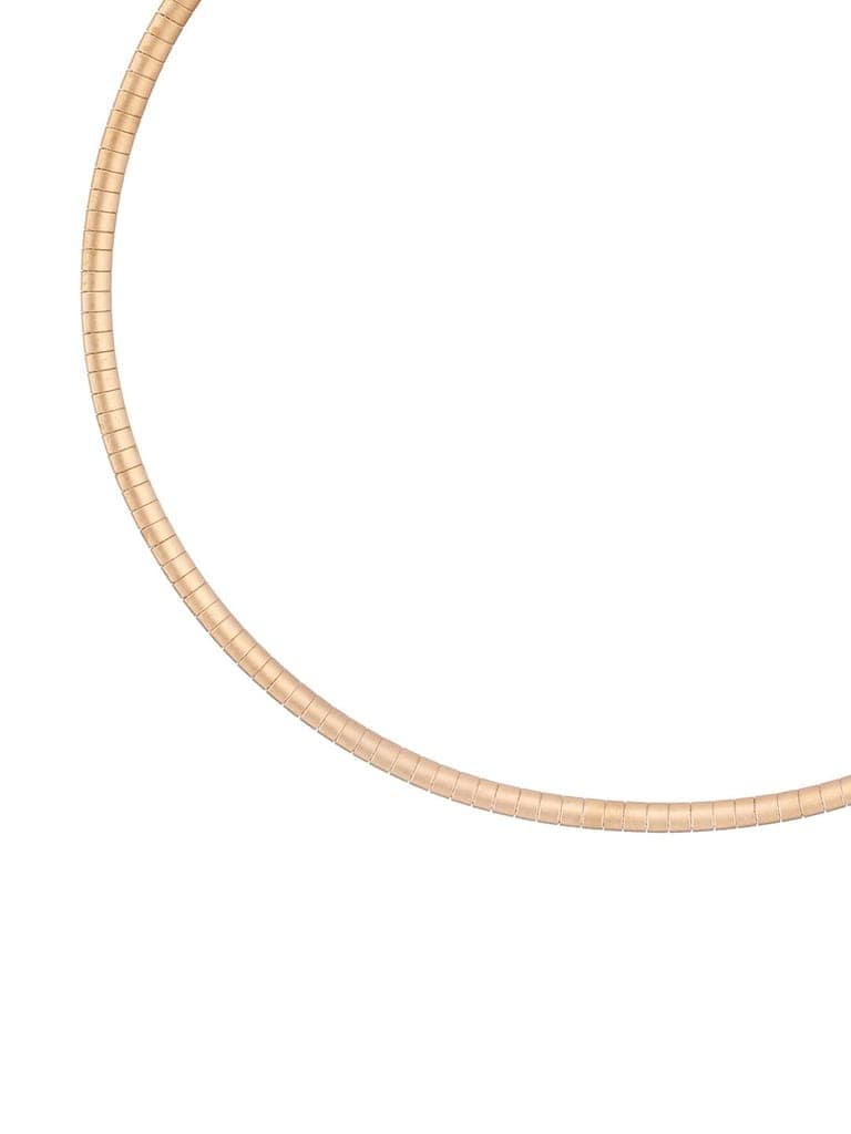 Anti-Tarnish Matt Gold Plated Snake Minima Collar Chain & Necklace view 5