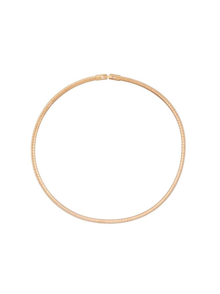 Anti-Tarnish Matt Gold Plated Snake Minima Collar Chain & Necklace view 6