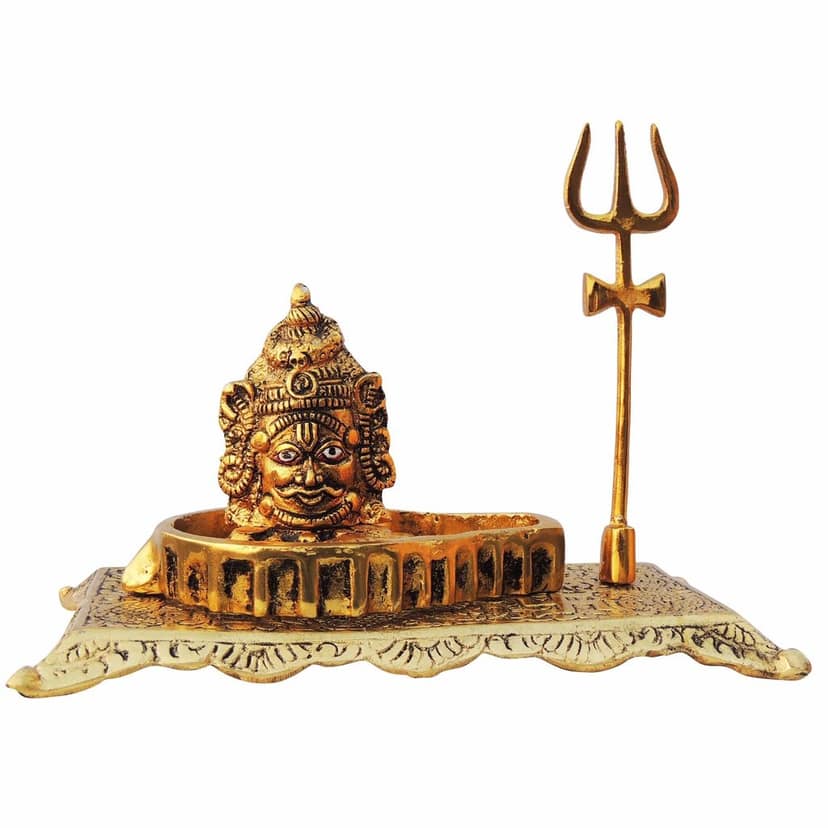 Aluminium Showpiece Mahakal Statue (ASMAS419 G) view 2