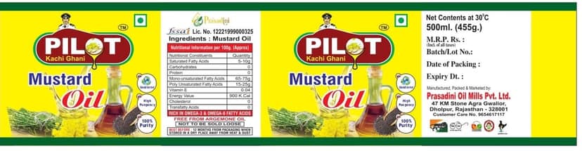 Pilot Cold Pressed Kachhi Ghani Mustard Oil, 500ML view 4
