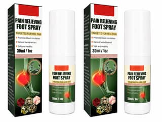 Ayurvedic Foot Pain Relief Spray with Herbal Extracts for Heel Pain, Plantar Fasciitis, Cracked Heels & Foot Aches | Fast Absorbing Foot Care Spray | Supports Blood Circulation & Soothes Tired Fee (30_GM, PACK_OF_2)