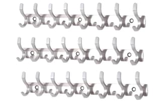Shoptry S Type Stainless Steel Pin Cloth Hanger Wall Hooks Rail for Hanging Clothes Bathroom Wall Door for Hanging Keys,Towel