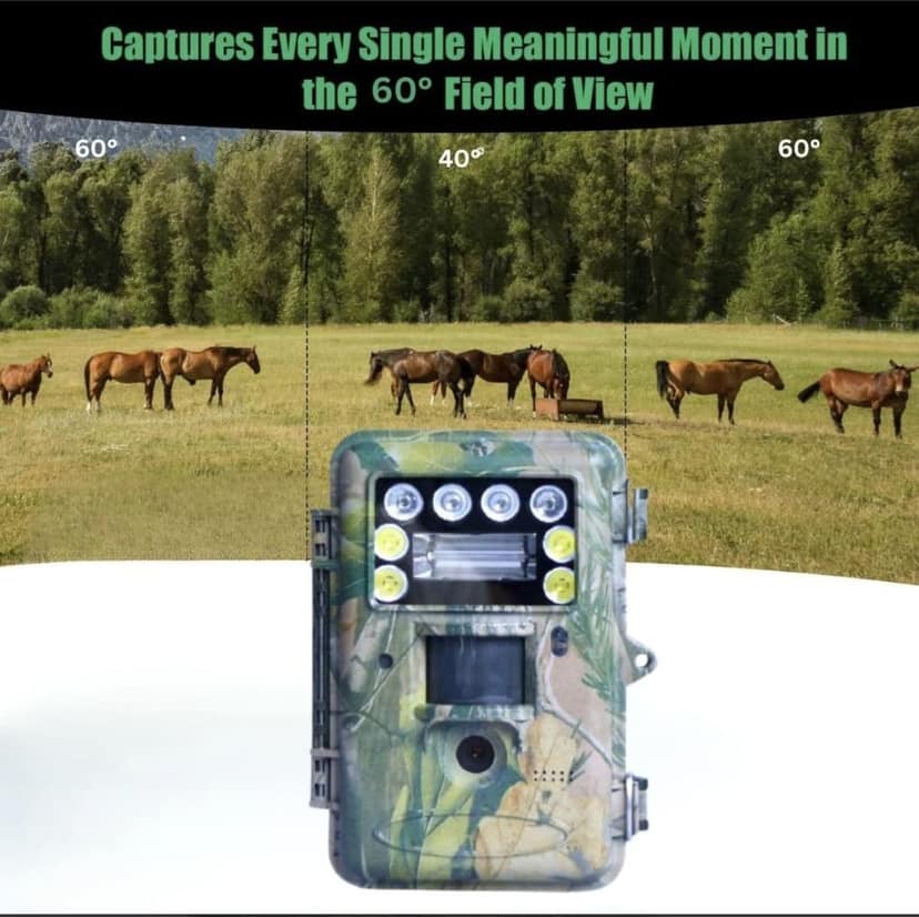 AUSHA 64MP Trail Camera | 1080P Full HD, Night Vision & IP68 Waterproof Wildlife Camera view 5