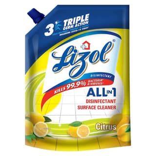 Lizol Disinfectant Floor Cleaner Refill Pack, Citrus - 1800 ml