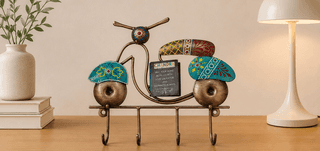 CHANDRA Handicraft Scooter Wall-Mounted Key Holder with 4 Hooks