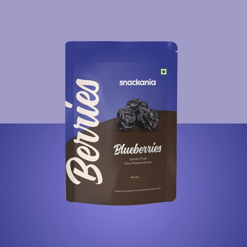 Snackania Blueberry | Dried Blueberry Plum Dry Fruits | Sweet and Delicious | Healthy Snack 230 Gram
