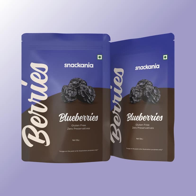 Snackania Blueberry | Dried Blueberry Plum Dry Fruits | Sweet and Delicious | Healthy Snack 230 Gram view 3