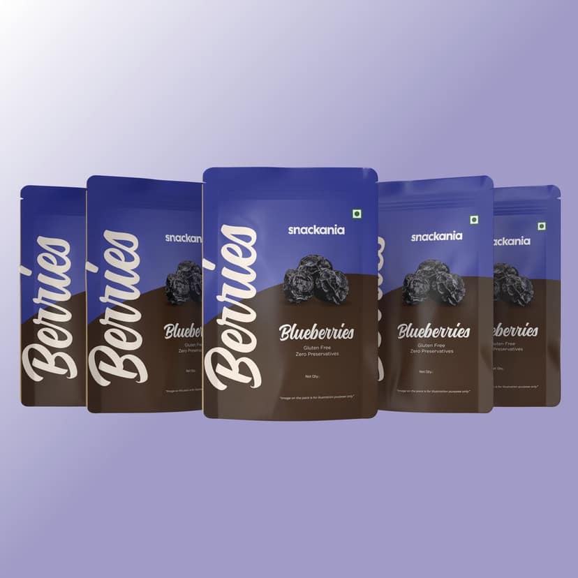 Snackania Blueberry | Dried Blueberry Plum Dry Fruits | Sweet and Delicious | Healthy Snack 230 Gram view 4
