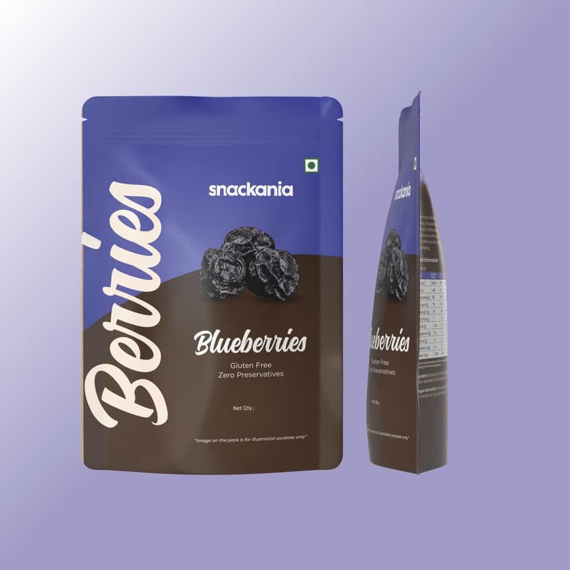 Snackania Blueberry | Dried Blueberry Plum Dry Fruits | Sweet and Delicious | Healthy Snack 230 Gram view 5
