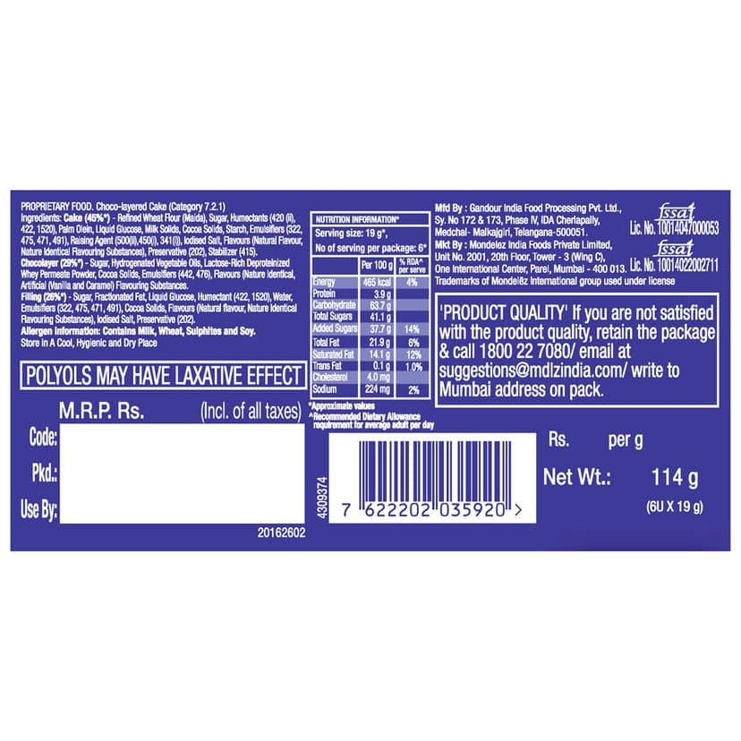 Cadbury Temptations Almond Treat Premium Chocolate Bar, 72 g view 5