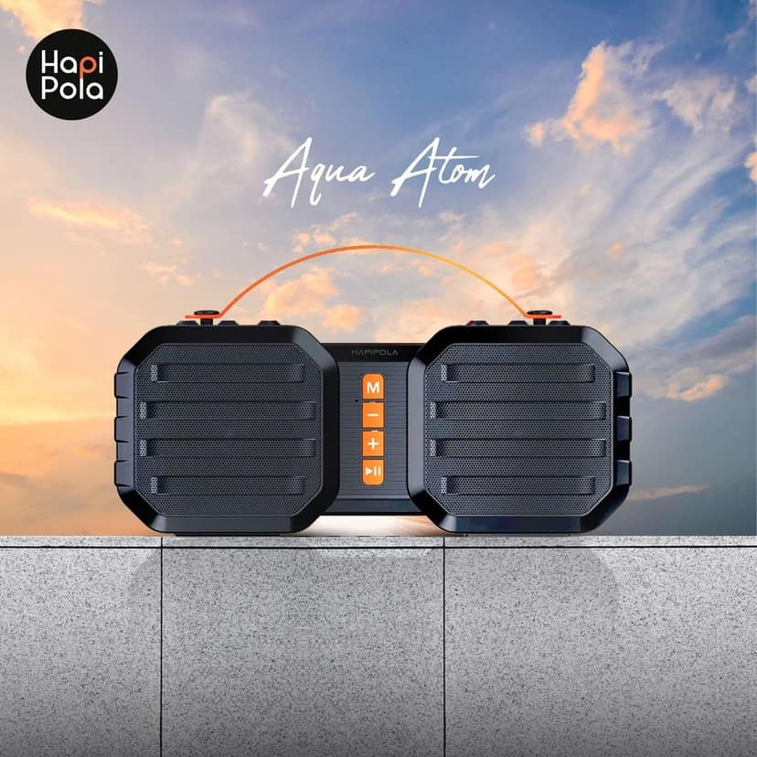 HAPIPOLA BLUETOOTH SPEAKER AQUA ATOM | Immersive Audio | Good Bass | Light Weight 10+ hours Playback | USB Input view 3