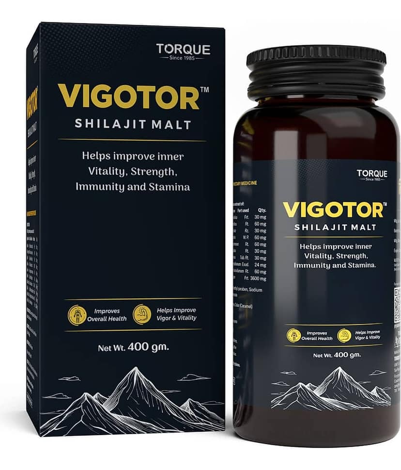 Vigotor Shilajit Malt with Ashwagandha & Safed Musli, Ayurvedic Energy & Stamina Booster, Chocolate Flavour view 2