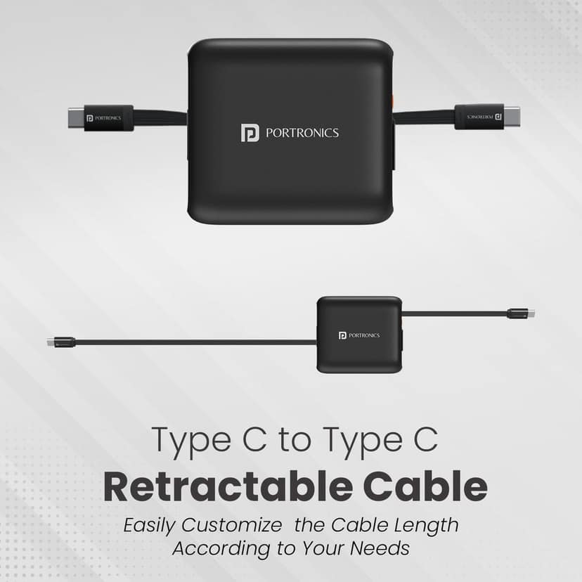 Portronics Snapcase 5 60W Multifunctional Fast Charging Data Cable Kit view 5