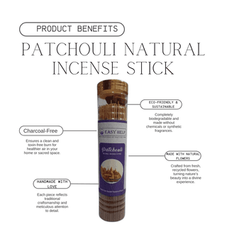 Patchouli Incense Sticks – Natural, Handcrafted, Charcoal-Free