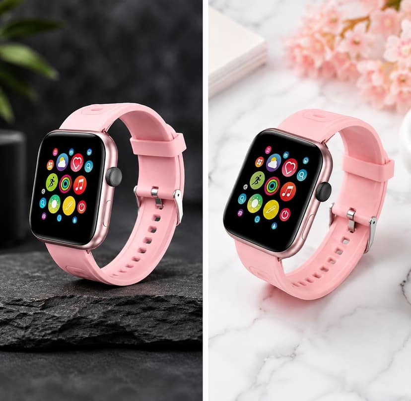 T 500 pink smart watch all functions heart' beat view 3