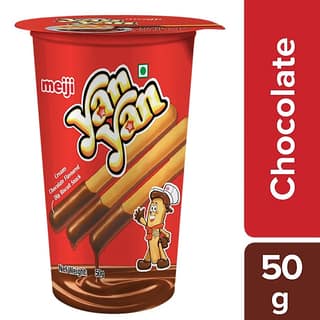 Yan Yan Dip Biscuit - Creamy Chocolate Flavoured, 50 G Cup